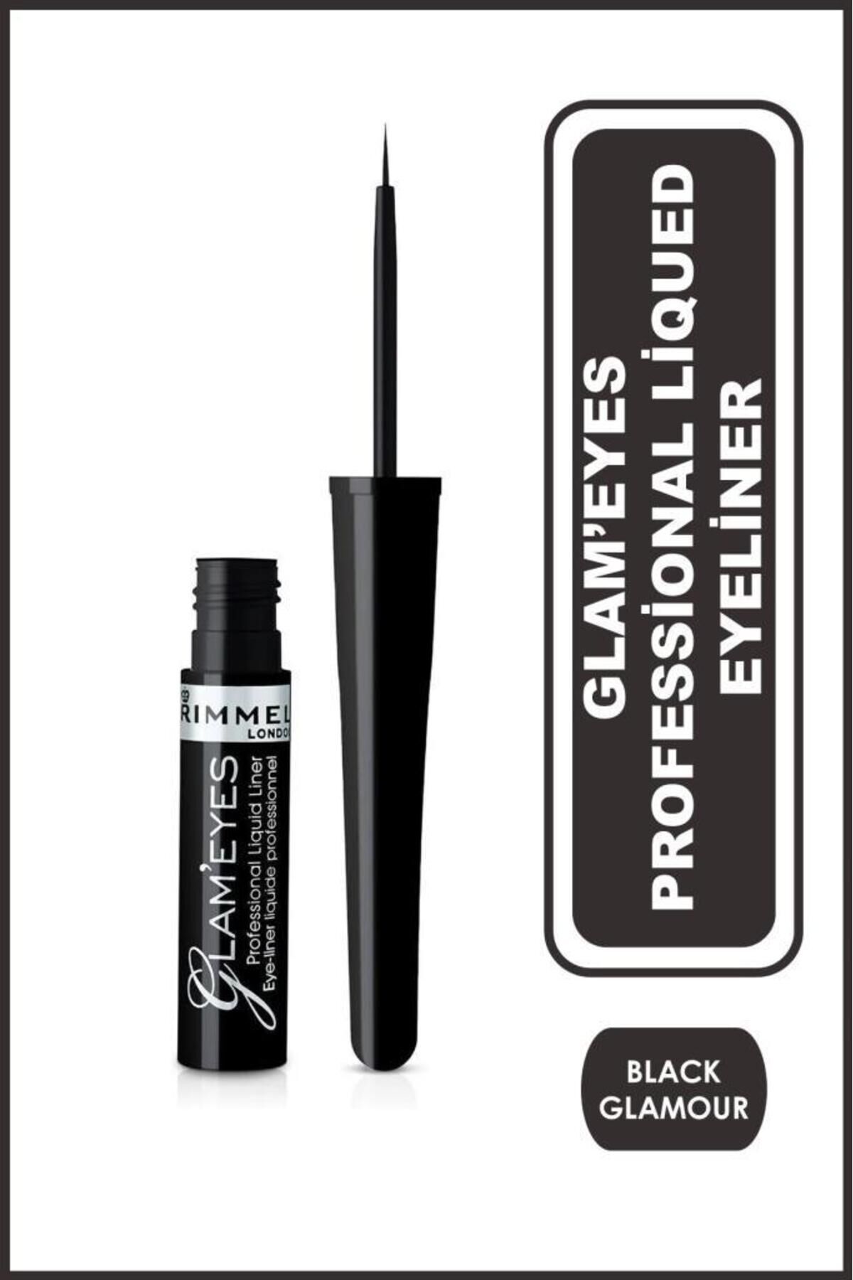 Siyah Eyeliner - Glam'Eyes Professional Liquid Eyeliner Black Glamour 3607344174083