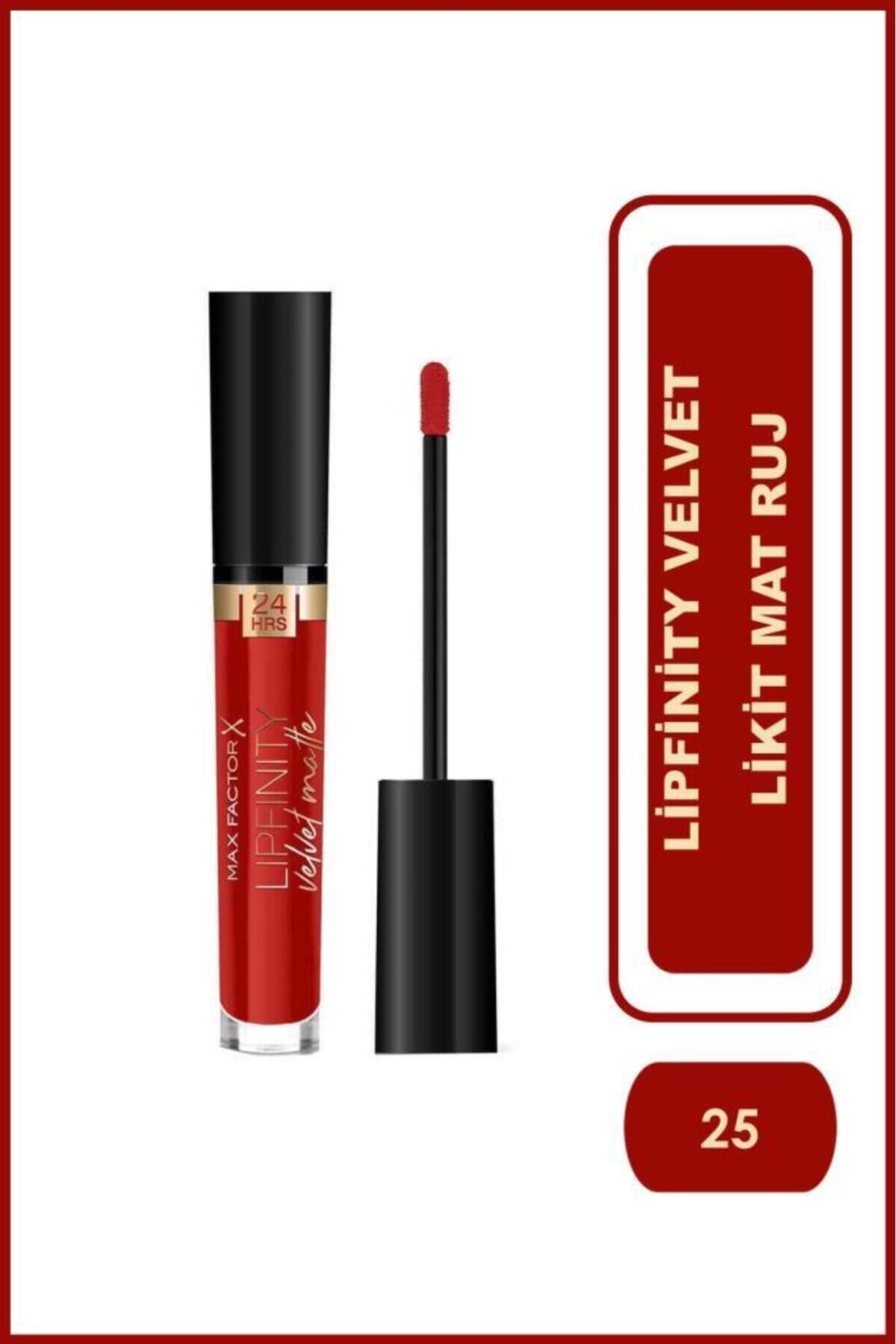 Lipfinity Velvet Likit Mat Ruj 025 Red Luxry 3.5 Ml 17Iv